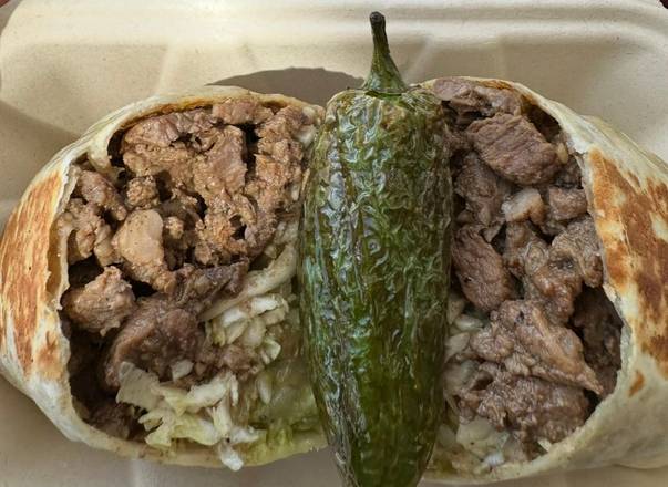 Sabrozon Mexican Food Truck signature dishes Classic BurritoSabrozon NachosEnhiladas Plate